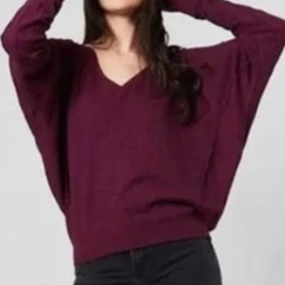 Free People Like New Women's Size Medium Santa Clara Thermal Top Mulberry - Picture 3 of 16